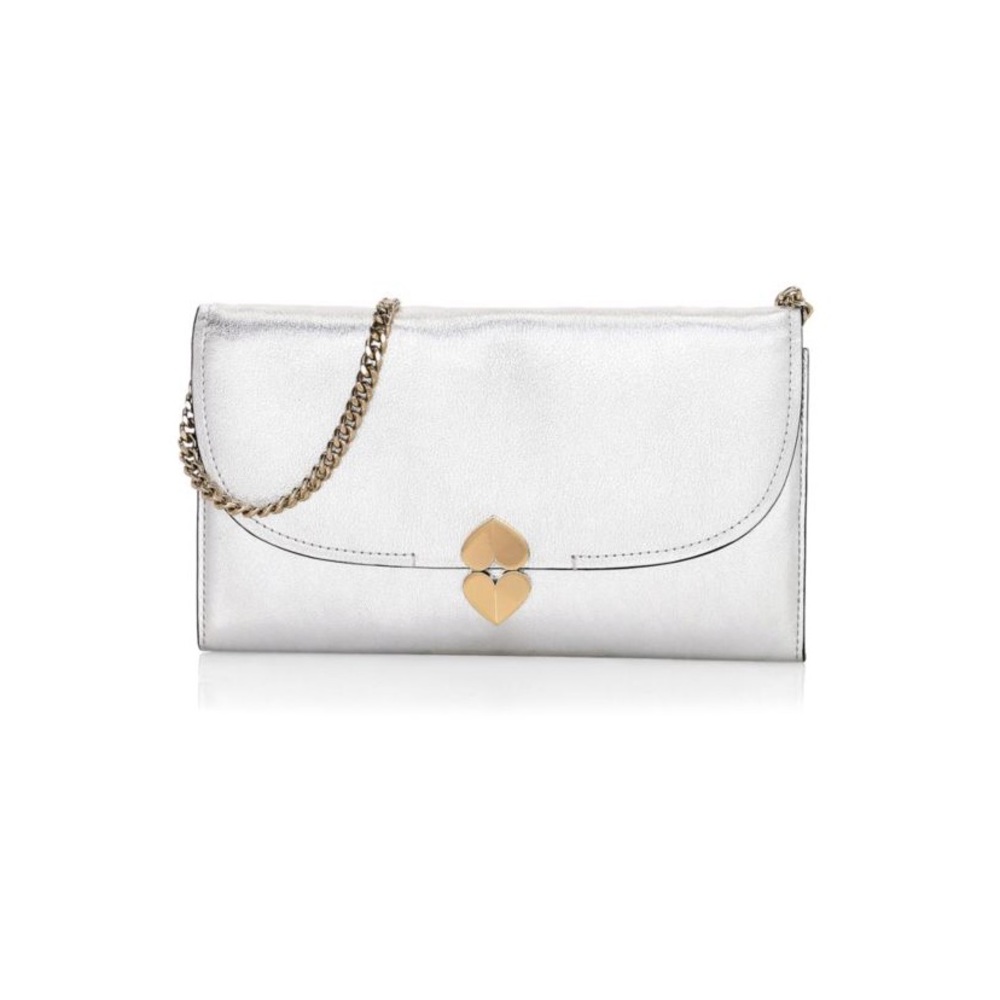 Kate Spade New York Lula Metallic Leather Clutch